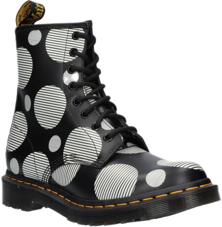 Dr. Martens Dr Martens 1460 BLACK + WHITE POLKA DOT 26876009 POLKA Zwart