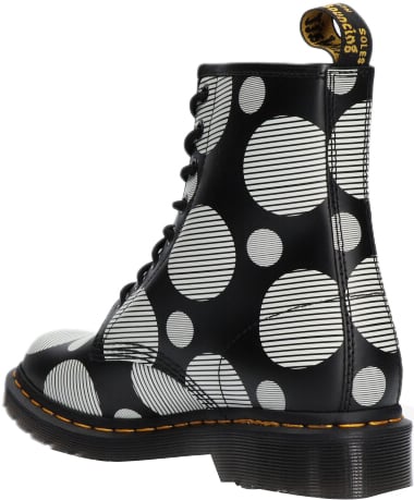 Dr. Martens Dr Martens 1460 BLACK + WHITE POLKA DOT 26876009 POLKA Zwart