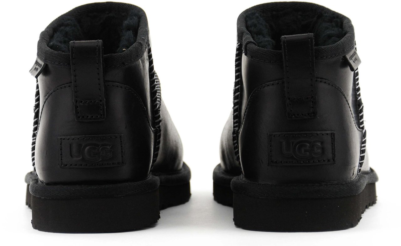 UGG Classic Ultra Mini Leather Regen Black Zwart