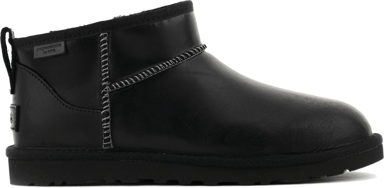 UGG Classic Ultra Mini Leather Regen Black Zwart