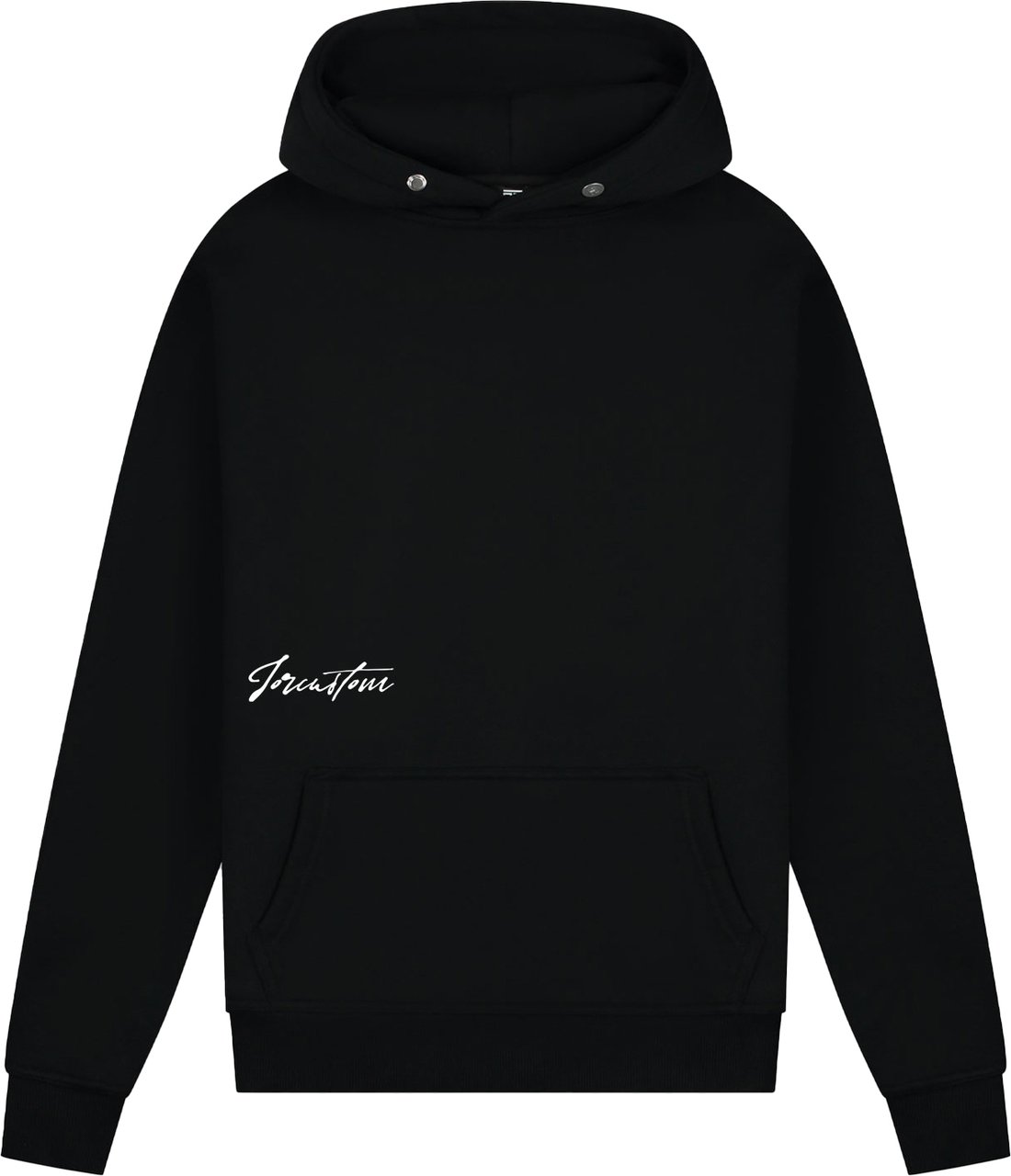 JORCUSTOM Outline Slim Fit Hoodie Black Zwart
