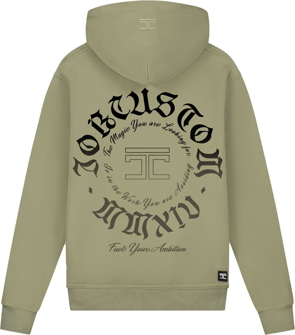 JORCUSTOM Ambition Slim Fit Hoodie OliveGreen Groen