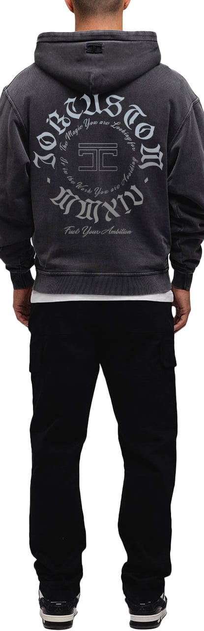 JORCUSTOM Ambition Oversized Hoodie AcidGrey Grijs