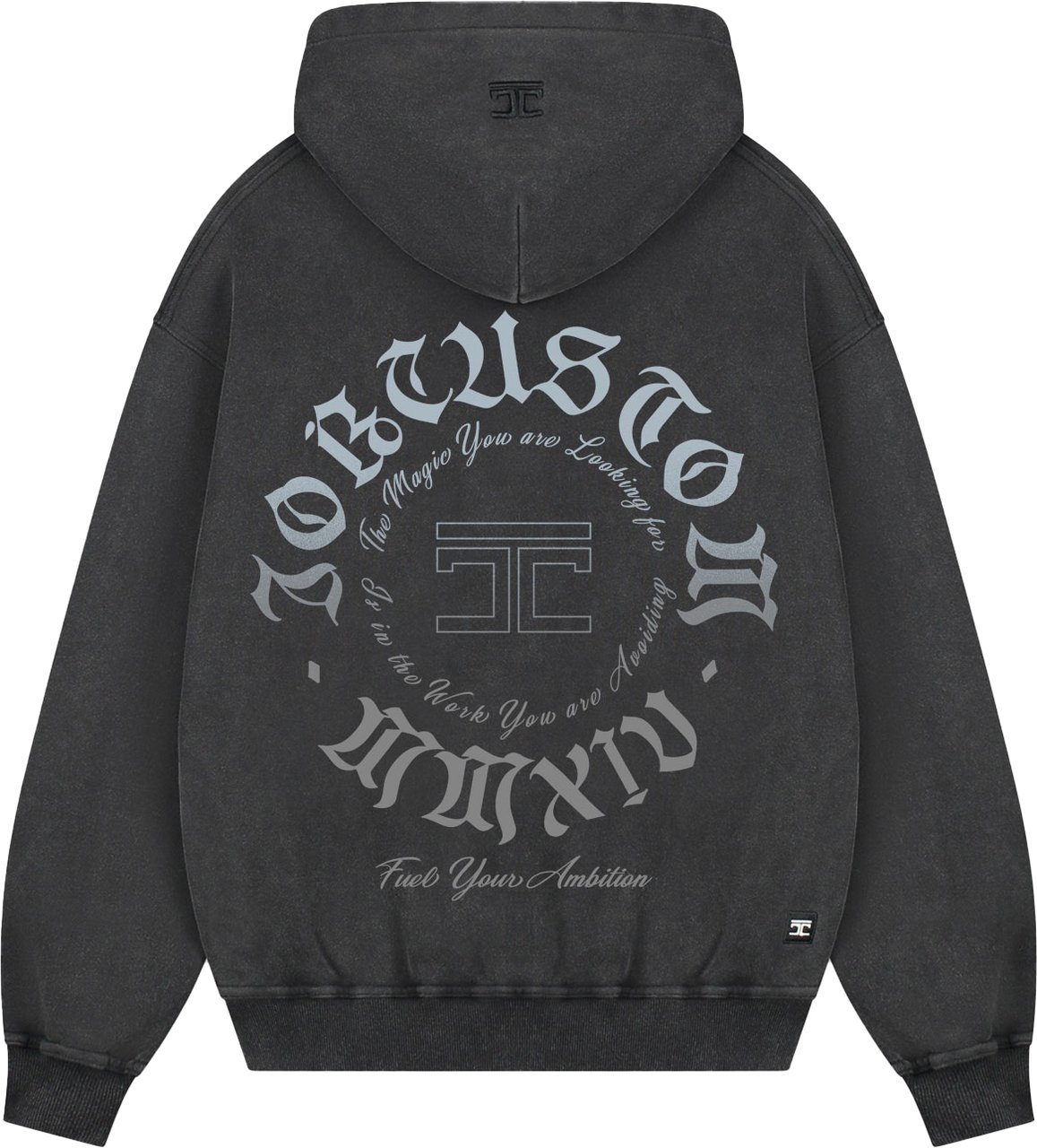 JORCUSTOM Ambition Oversized Hoodie AcidGrey Grijs