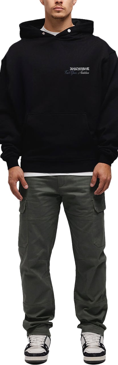 JORCUSTOM Ambition Oversized Hoodie Black Zwart
