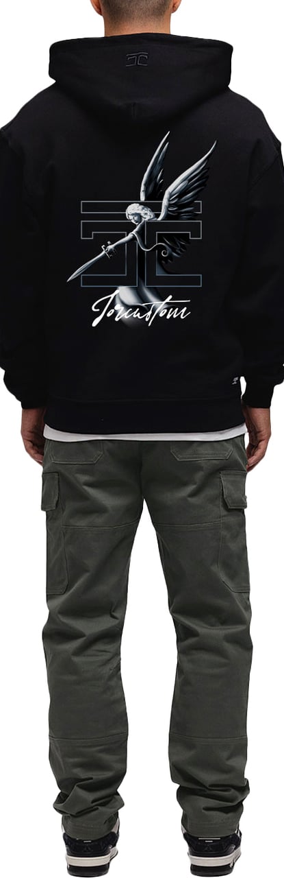 JORCUSTOM NoMercy Oversized Hoodie Black Zwart