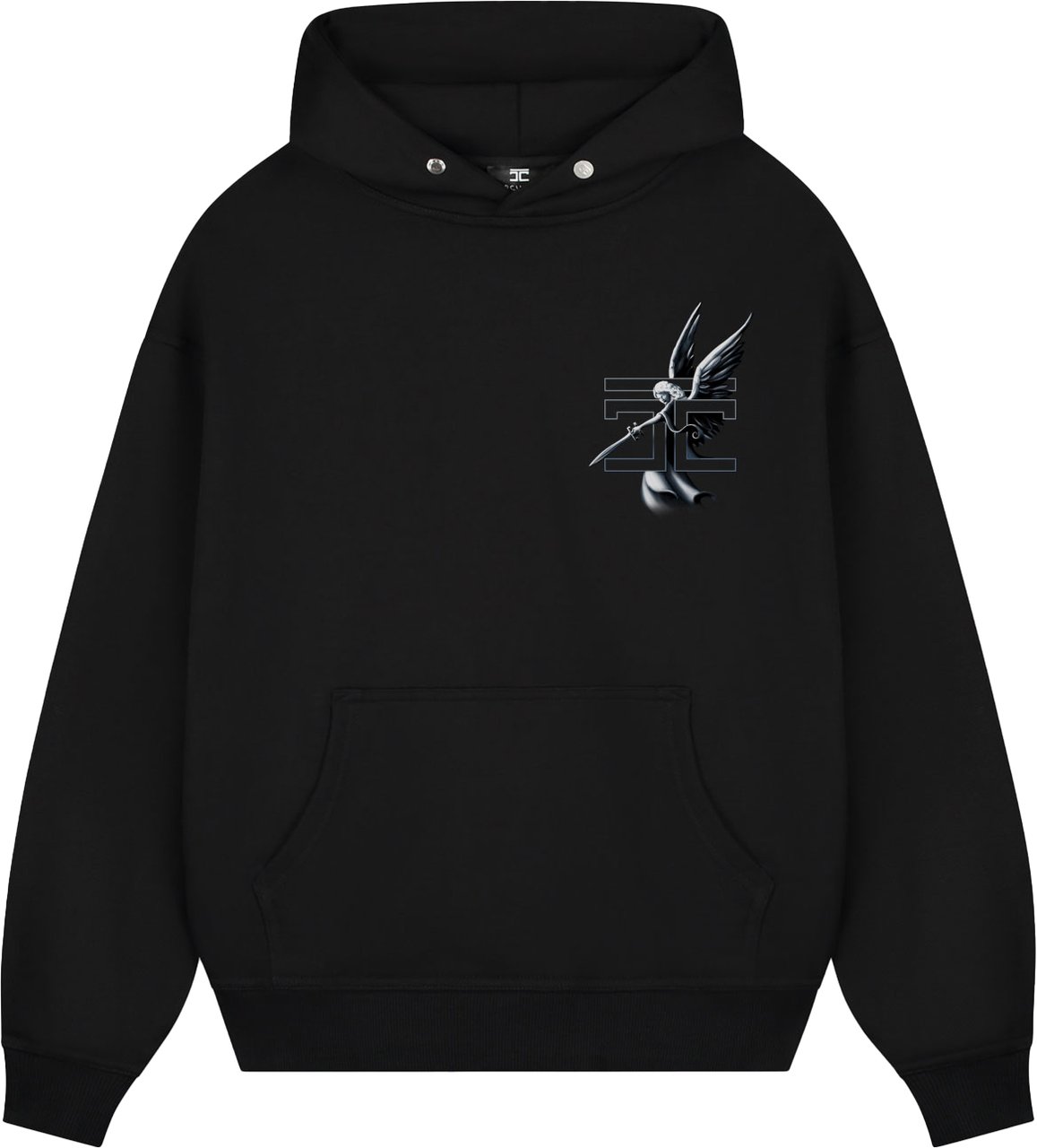 JORCUSTOM NoMercy Oversized Hoodie Black Zwart