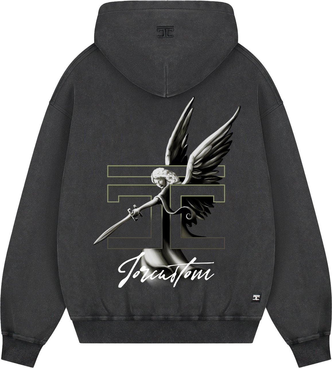 JORCUSTOM NoMercy Zipped Hoodie AcidGrey Grijs