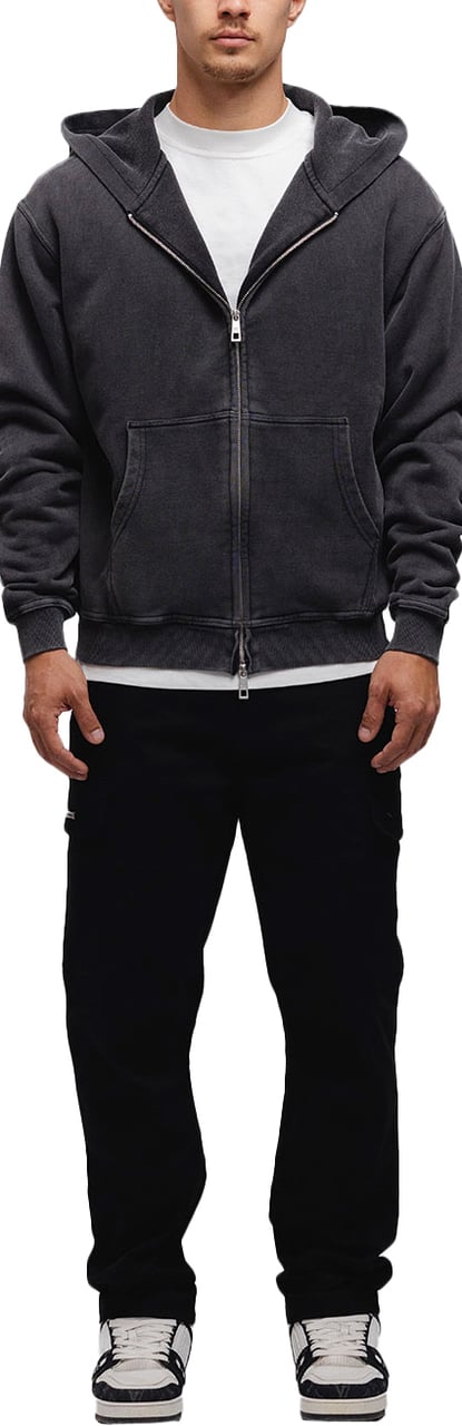 JORCUSTOM NoMercy Zipped Hoodie AcidGrey Grijs