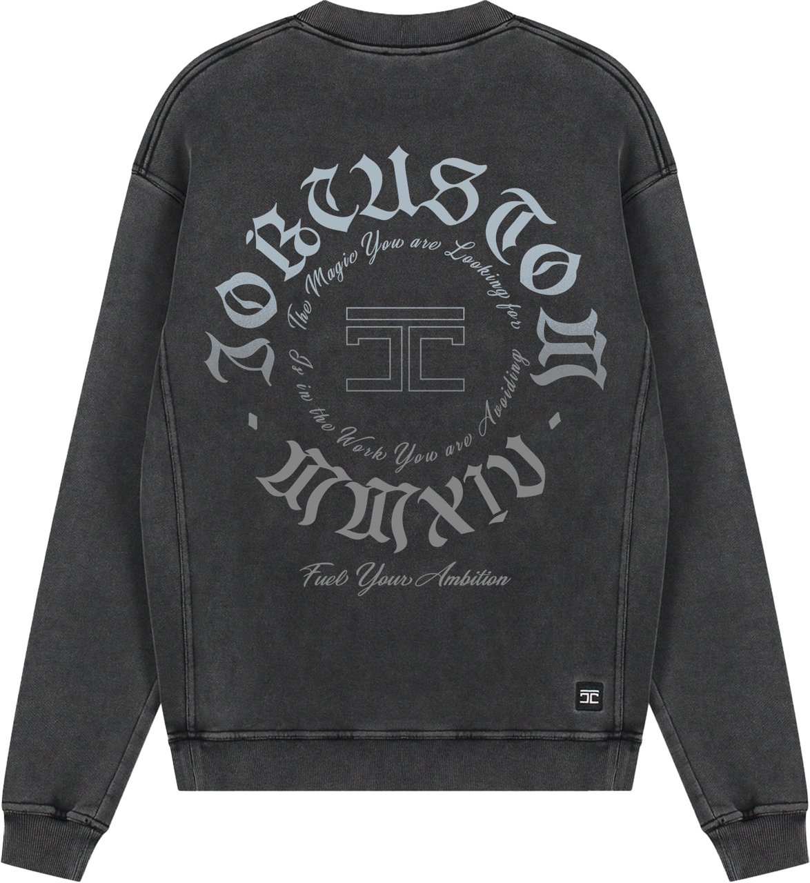 JORCUSTOM Ambition Crewneck Sweater AcidGrey Grijs