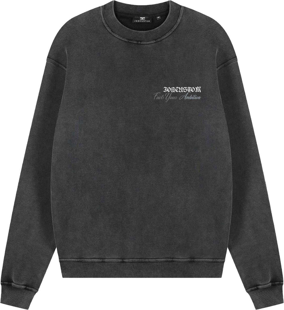 JORCUSTOM Ambition Crewneck Sweater AcidGrey Grijs
