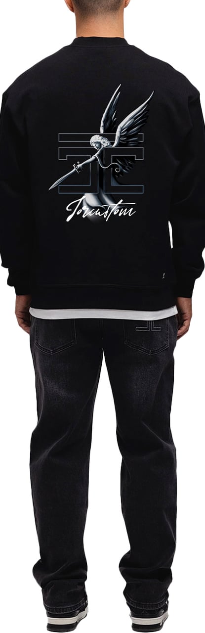 JORCUSTOM NoMercy Crewneck Sweater Black Zwart