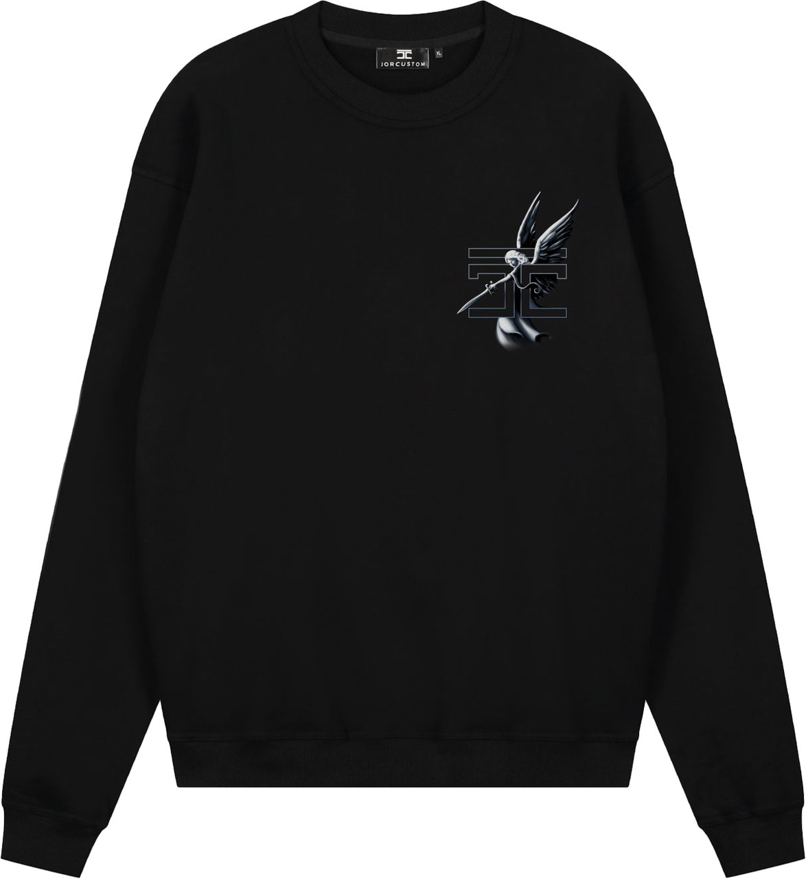 JORCUSTOM NoMercy Crewneck Sweater Black Zwart