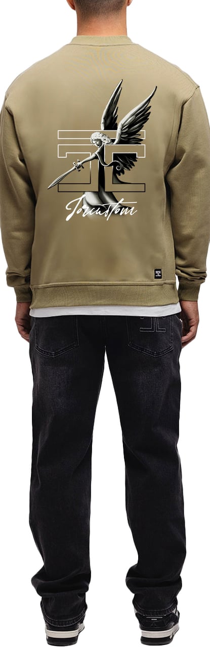 JORCUSTOM NoMercy Crewneck Sweater Olive Groen
