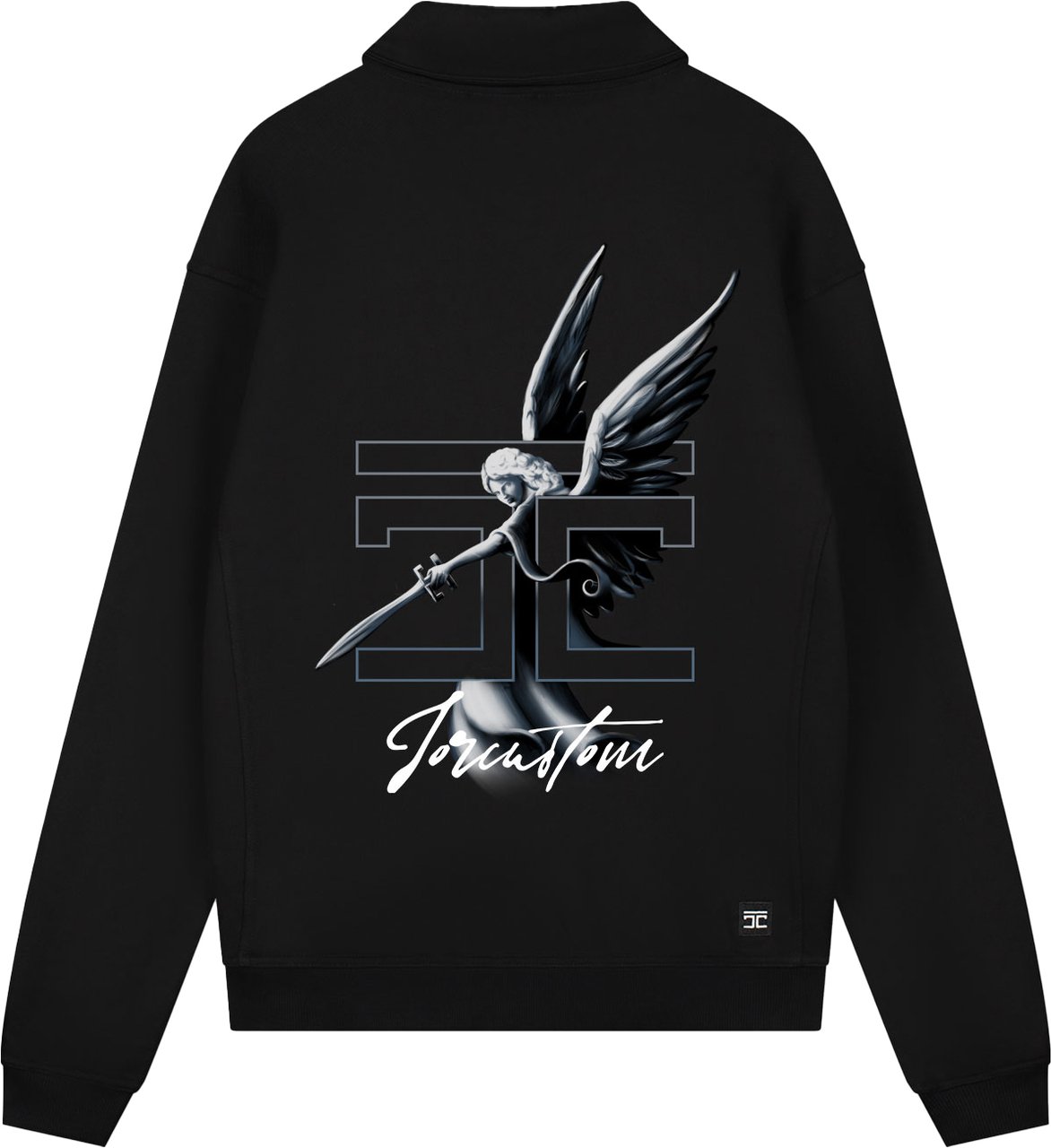 JORCUSTOM NoMercy Quarter Zip Sweater Black Zwart