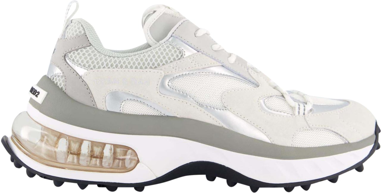 Dsquared2 Heren Bubble Sneaker Wit/Grijs Wit