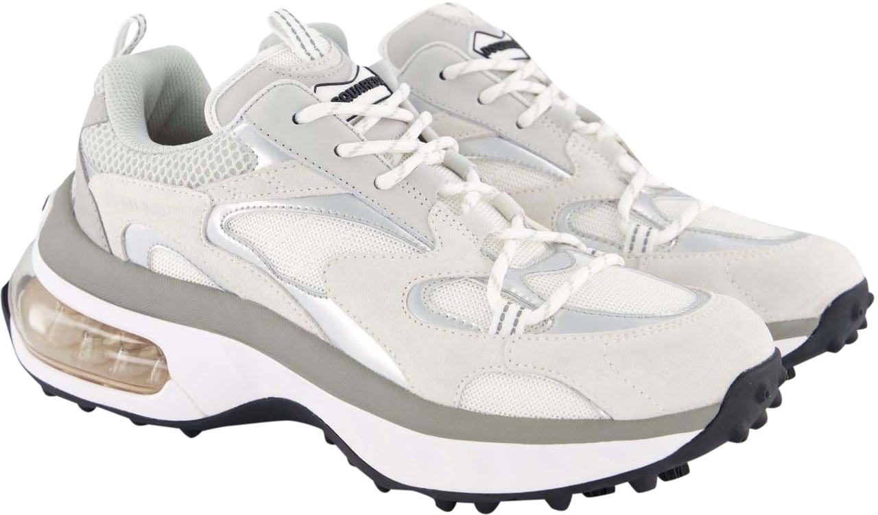 Dsquared2 Heren Bubble Sneaker Wit/Grijs Wit