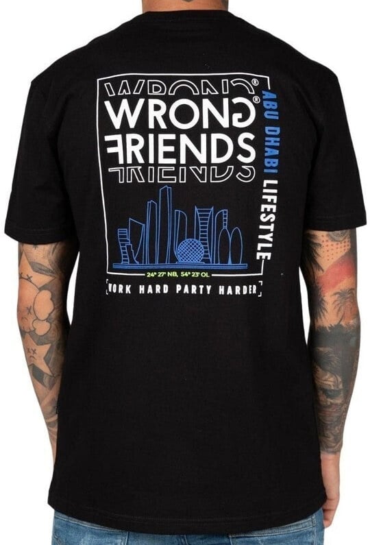 Wrong Friends ABU DHABI T-SHIRT - BLACK Zwart
