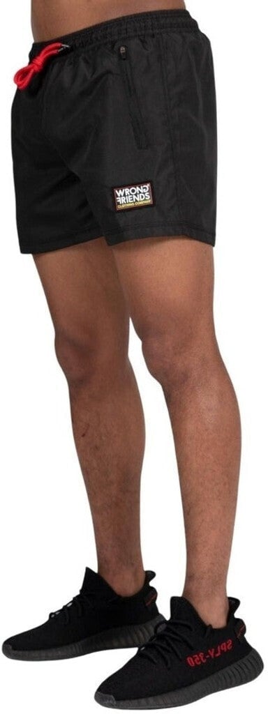 Wrong Friends LUGO (SWIM) SHORTS - BLACK Zwart