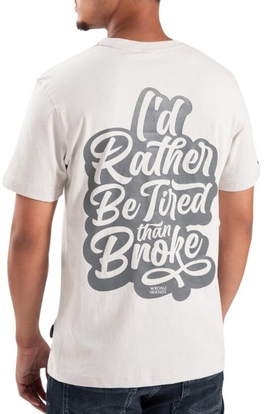 Wrong Friends LODI T-SHIRT - LIGHT GREY Grijs