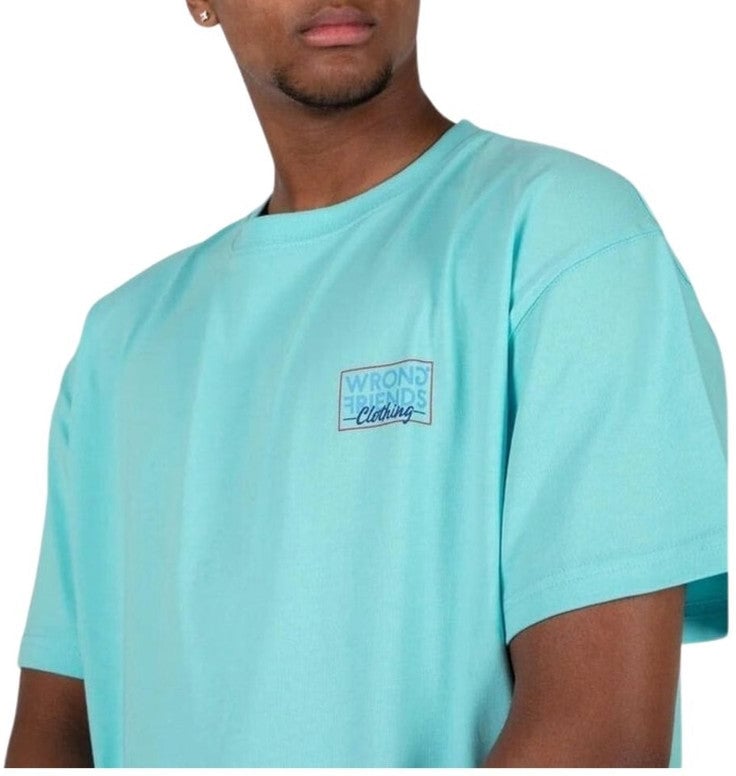 Wrong Friends TIRANA OVERSIZED T-SHIRT - BLUE Blauw