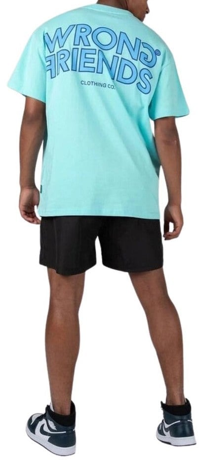 Wrong Friends TIRANA OVERSIZED T-SHIRT - BLUE Blauw