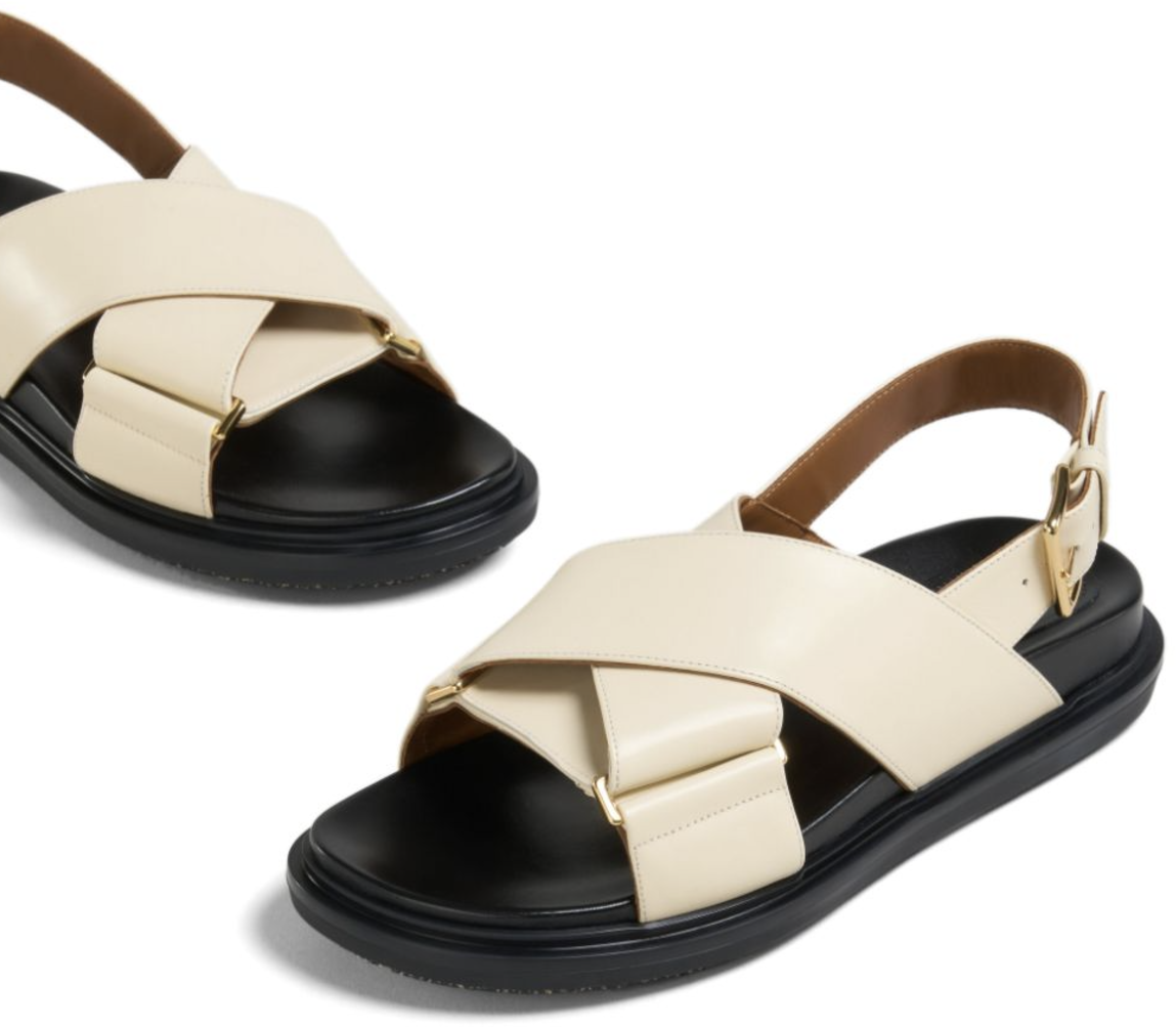 Marni Fb Criscross Sandal Beige Beige