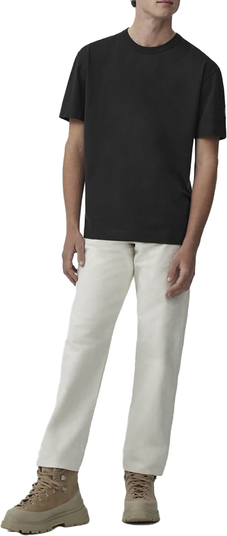 Canada Goose t-shirt zwart logo Zwart