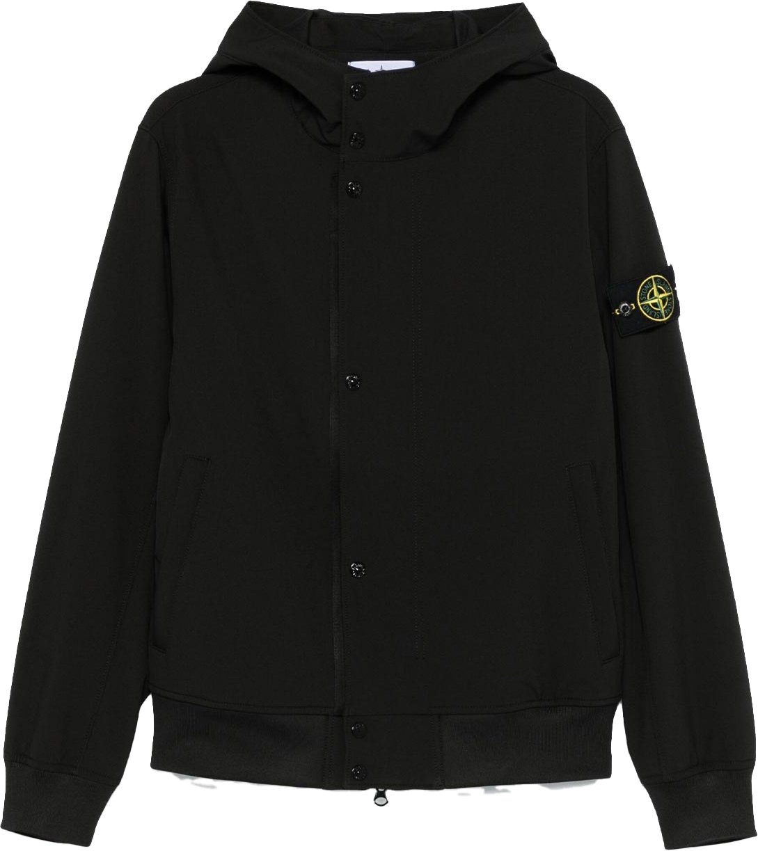 Stone Island black soft shell-r Zwart