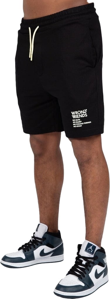 Wrong Friends NO GUTS NO GLORY SHORTS - BLACK Zwart