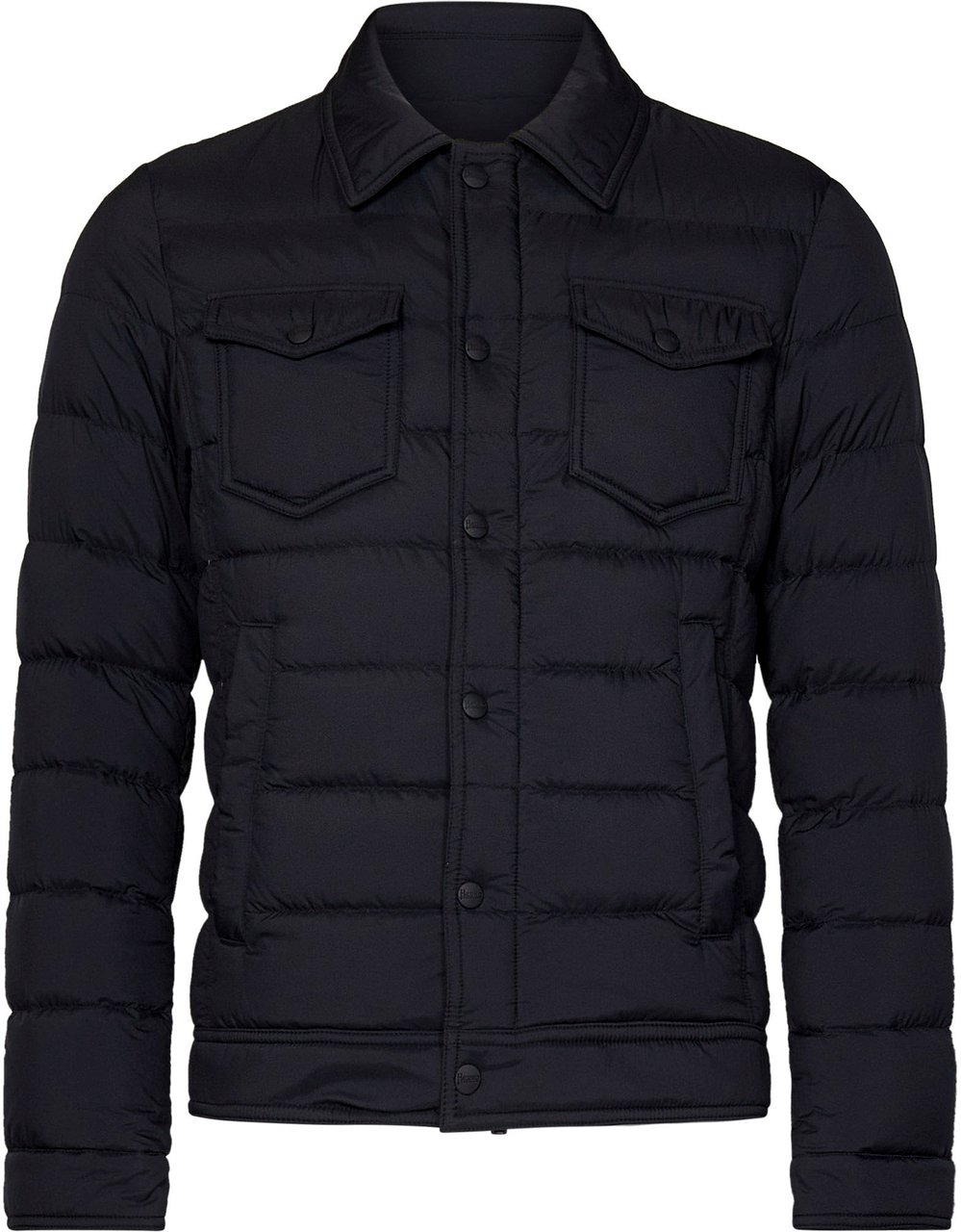 Herno Quilted down jacket 'La Denim' Zwart