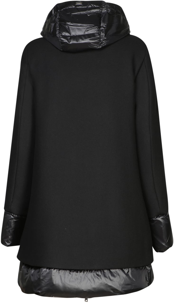 Herno Down jacket with virgin wool blend Zwart