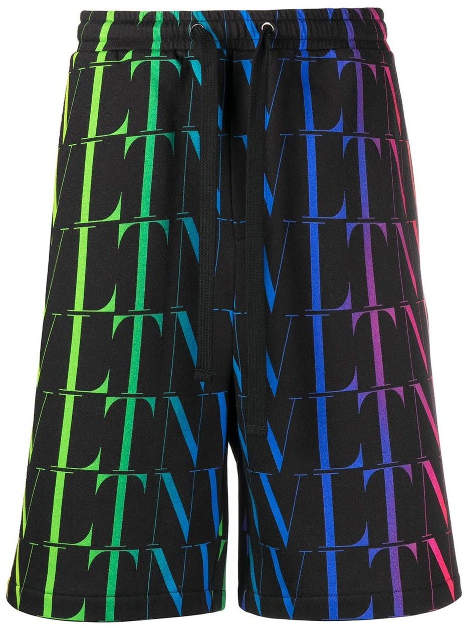 Valentino Valentino Garavani VLNT Jersey Bermuda Shorts Zwart