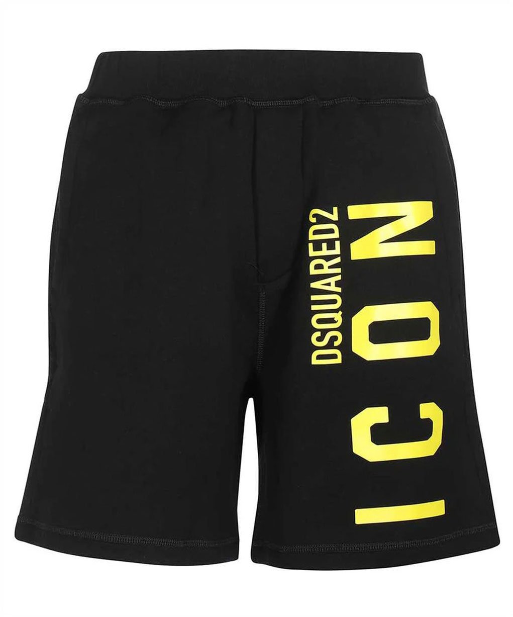 Dsquared2 Dsquared2 Cotton Logo Shorts Zwart