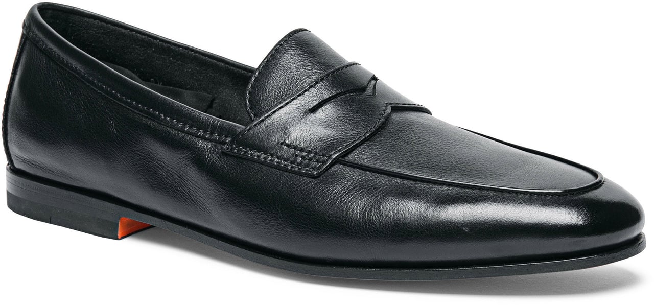 Santoni Men’s leather loafer Wit
