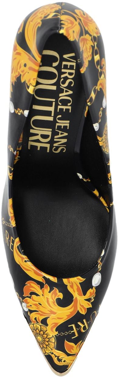 Versace Jeans Couture High Heel Shoes Black Zwart