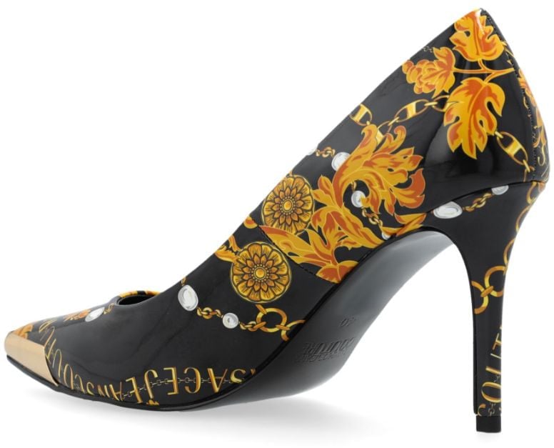 Versace Jeans Couture High Heel Shoes Black Zwart