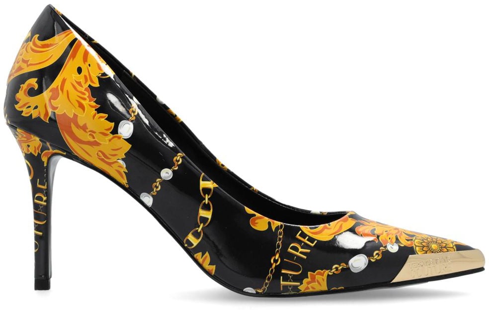 Versace Jeans Couture High Heel Shoes Black Zwart