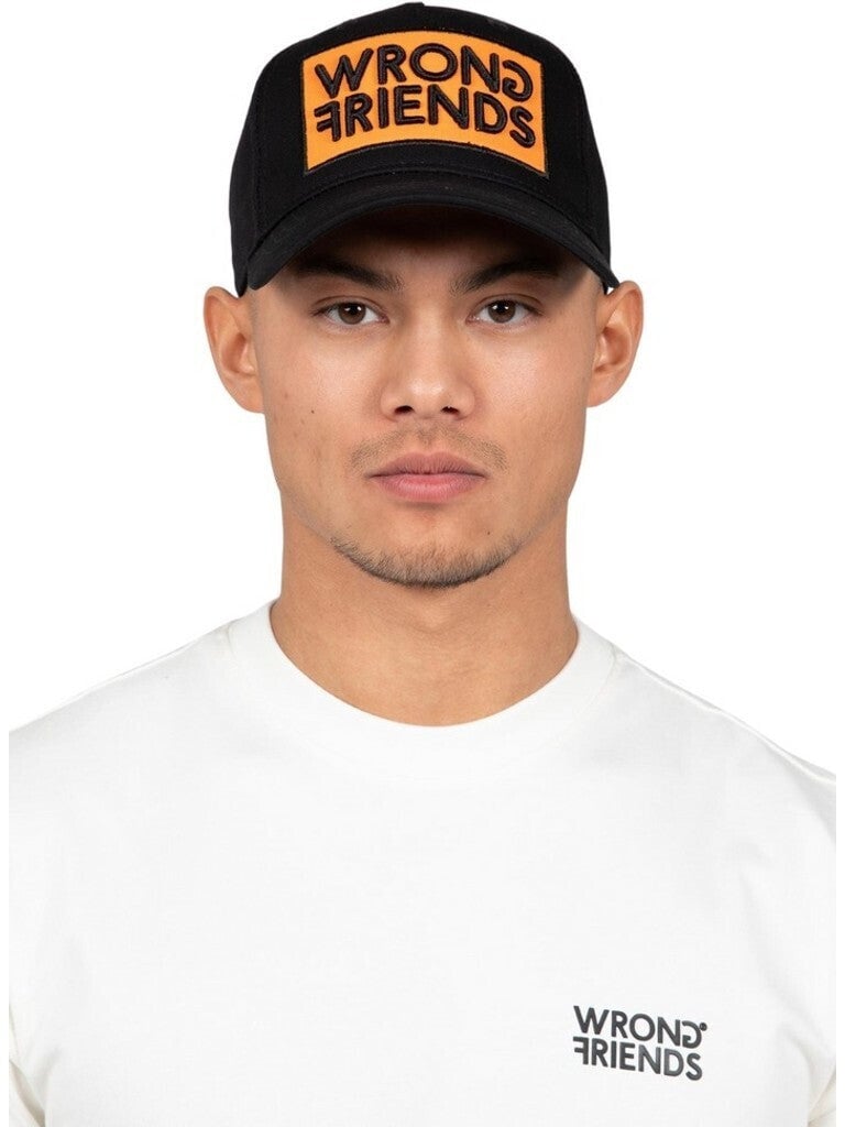 Wrong Friends BARCELONA CAP - BLACK/ORANGE Zwart