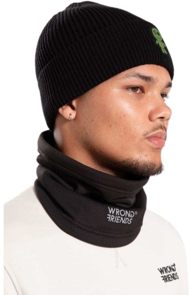 Wrong Friends NECK WARMER - BLACK Zwart