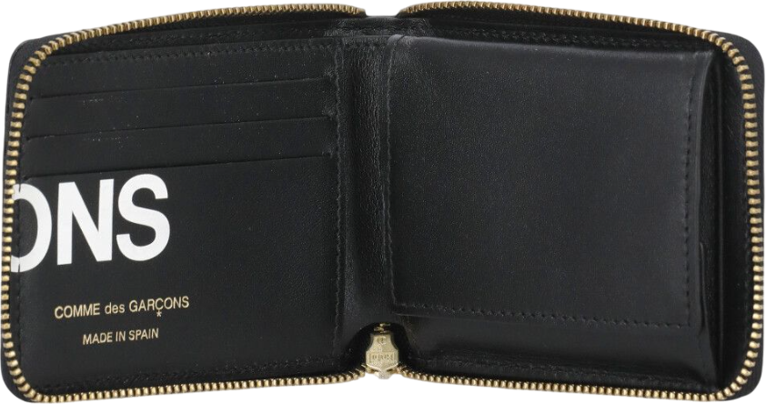 Comme des Garçons portafoglio zip around nero Zwart