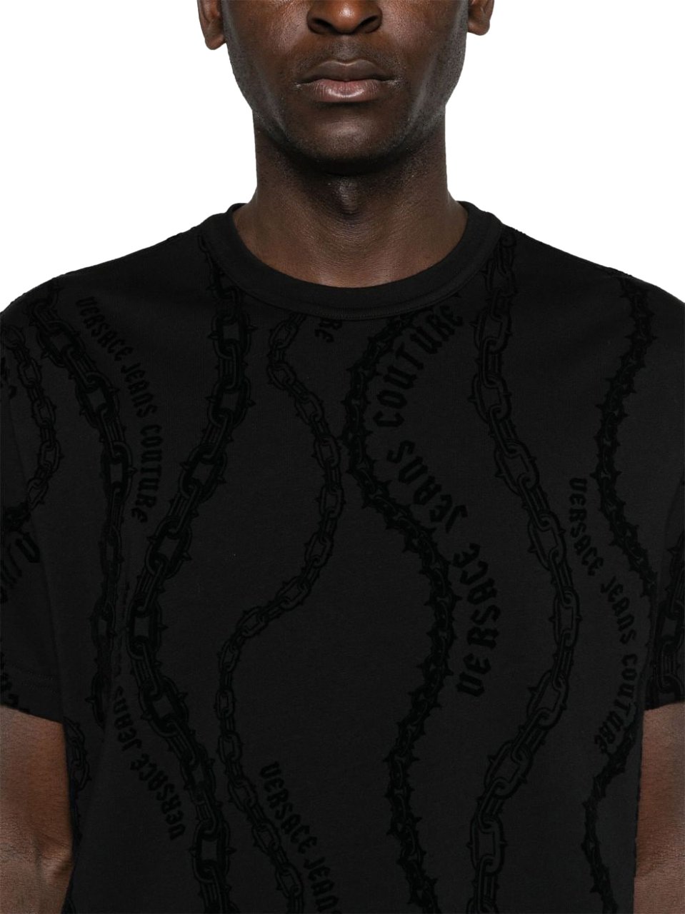 Versace Jeans Couture T-Shirts And Polos Black Zwart