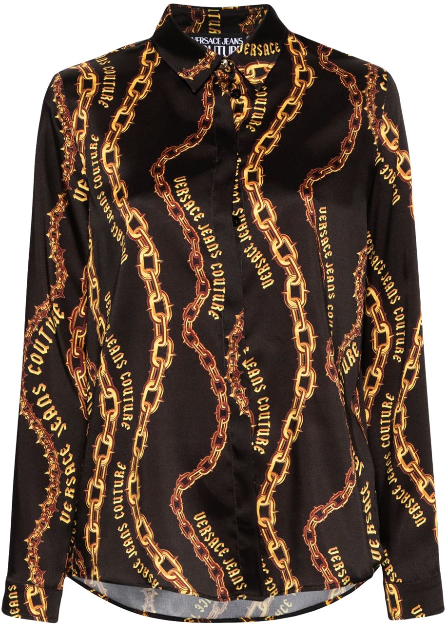 Versace Jeans Couture Shirts Black Zwart