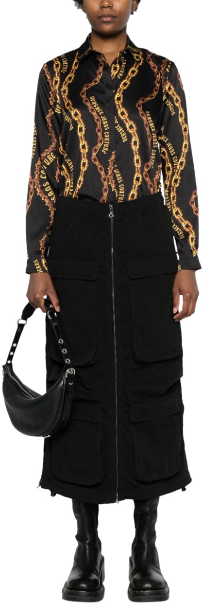 Versace Jeans Couture Shirts Black Zwart