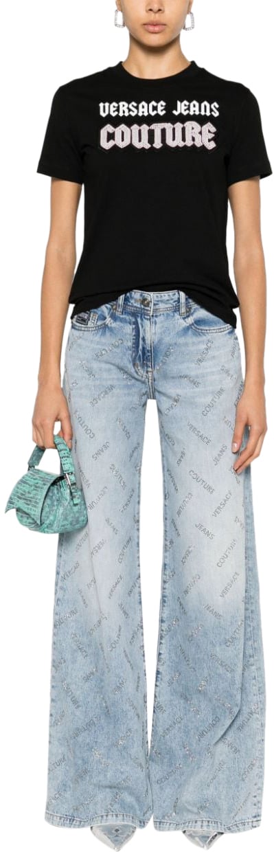 Versace Jeans Couture T-Shirts And Polos Black Zwart