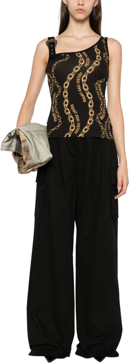 Versace Jeans Couture Top Black Zwart