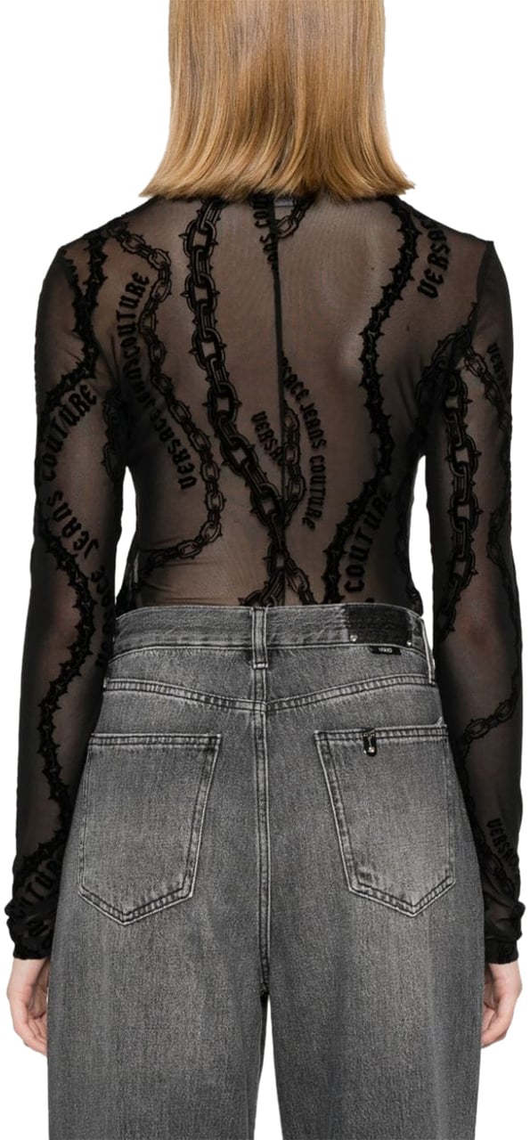 Versace Jeans Couture Top Black Zwart