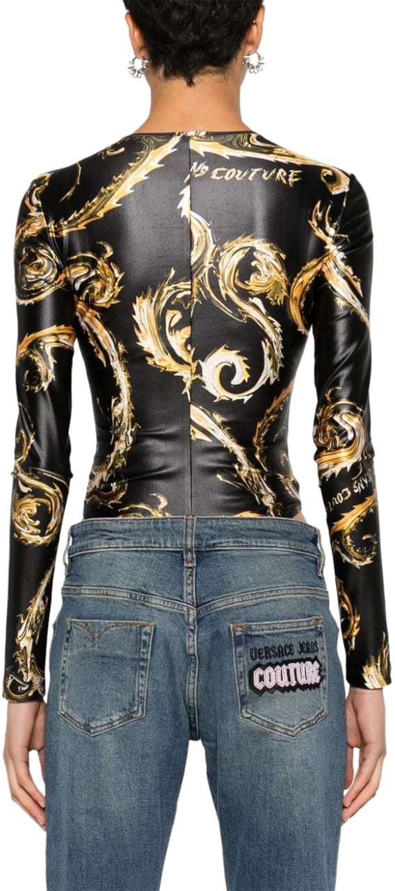 Versace Jeans Couture Top Black Zwart