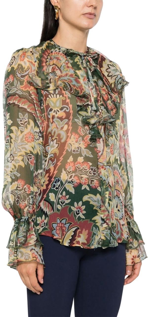 Etro Shirts Green Groen