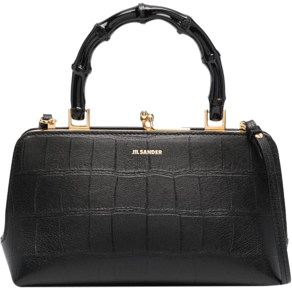 Jil Sander Borsa Goji Bamboo Mini Zwart